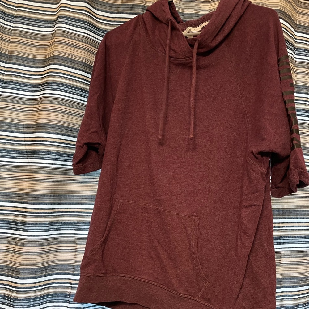 Victoria Secret Angel short sleeve eggplant hoodie